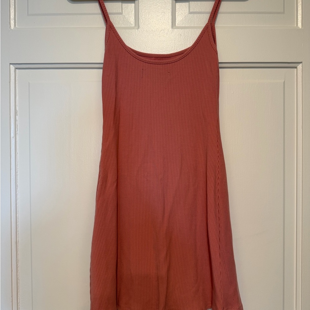Reformation Pink Ribbed Mini Dress - Picture 2 of 4
